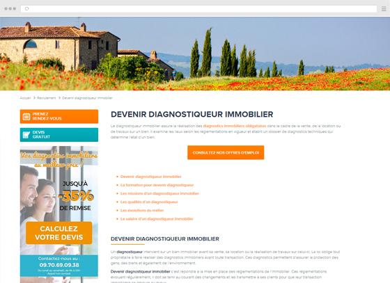 Create a site for real estate diagnostician