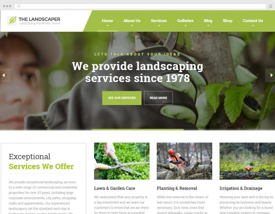 Realize a website for landscape