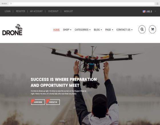 Create and design a website for a drone pilot