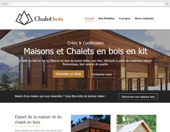 Website design and creation wooden chalets